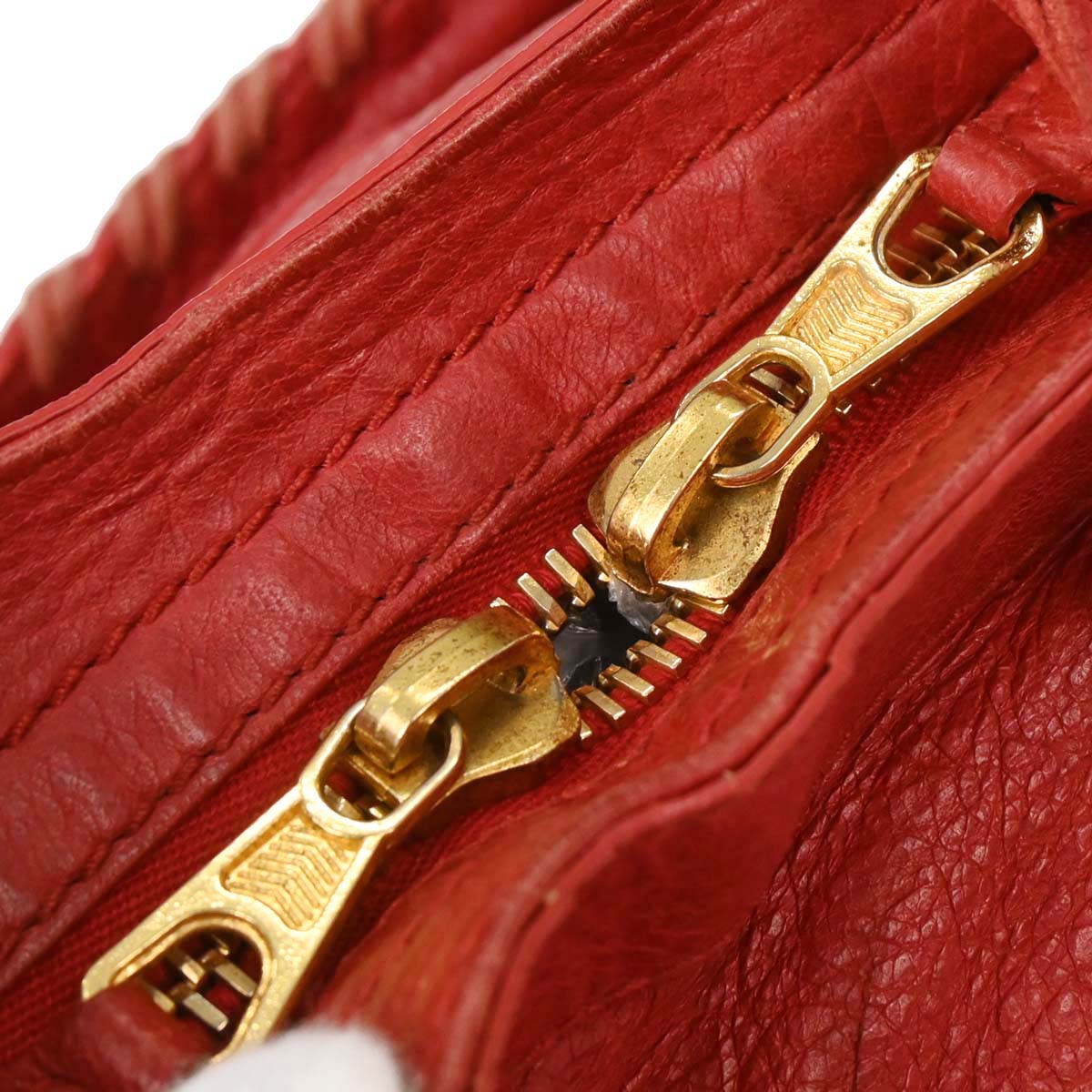 Balenciaga Red The City Handbag