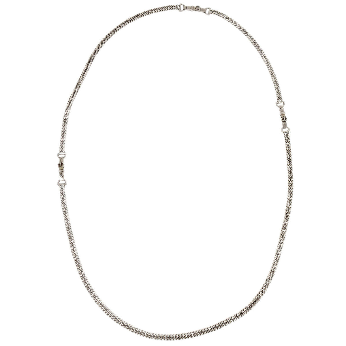 Hermes Necklace Chain Silver Ag925