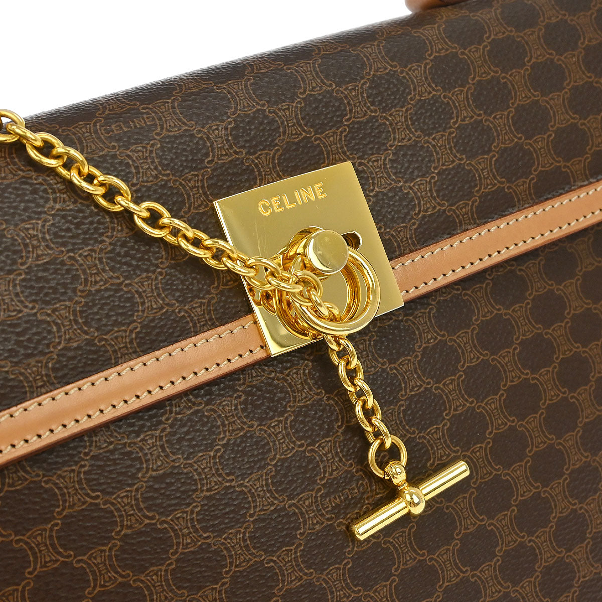 Celine Brown Macadam Handbag