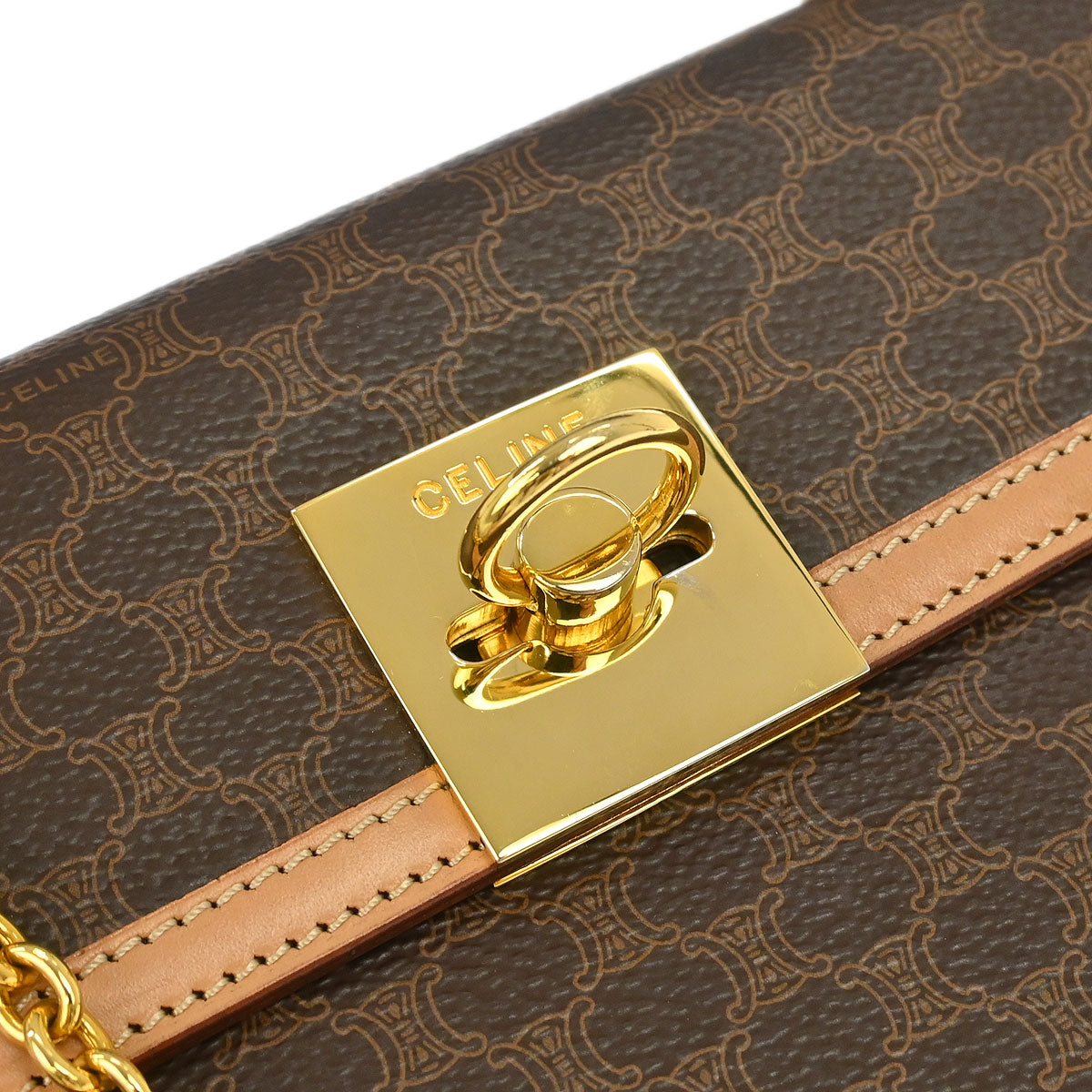 Celine Brown Macadam Handbag