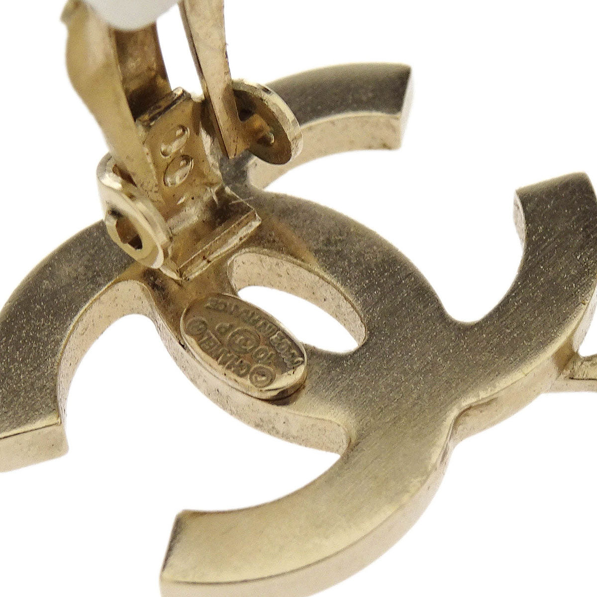 Chanel Gold CC And Arrow Earrings Clip-On 10P