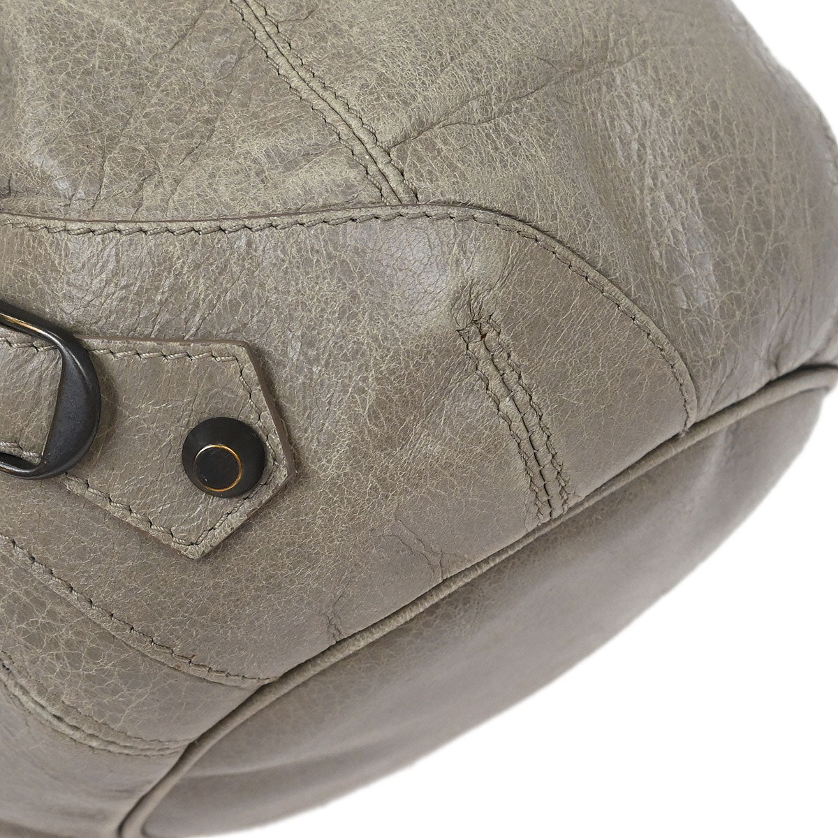 Balenciaga Gray Classic Mini Pompon 2way Shoulder Handbag