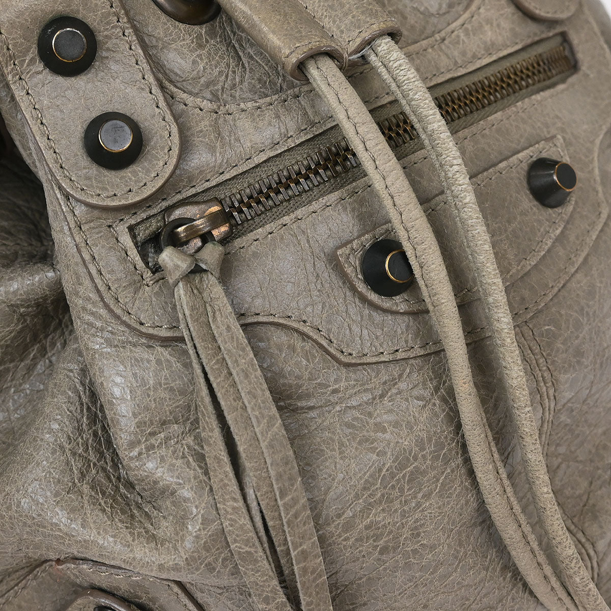 Balenciaga Gray Classic Mini Pompon 2way Shoulder Handbag