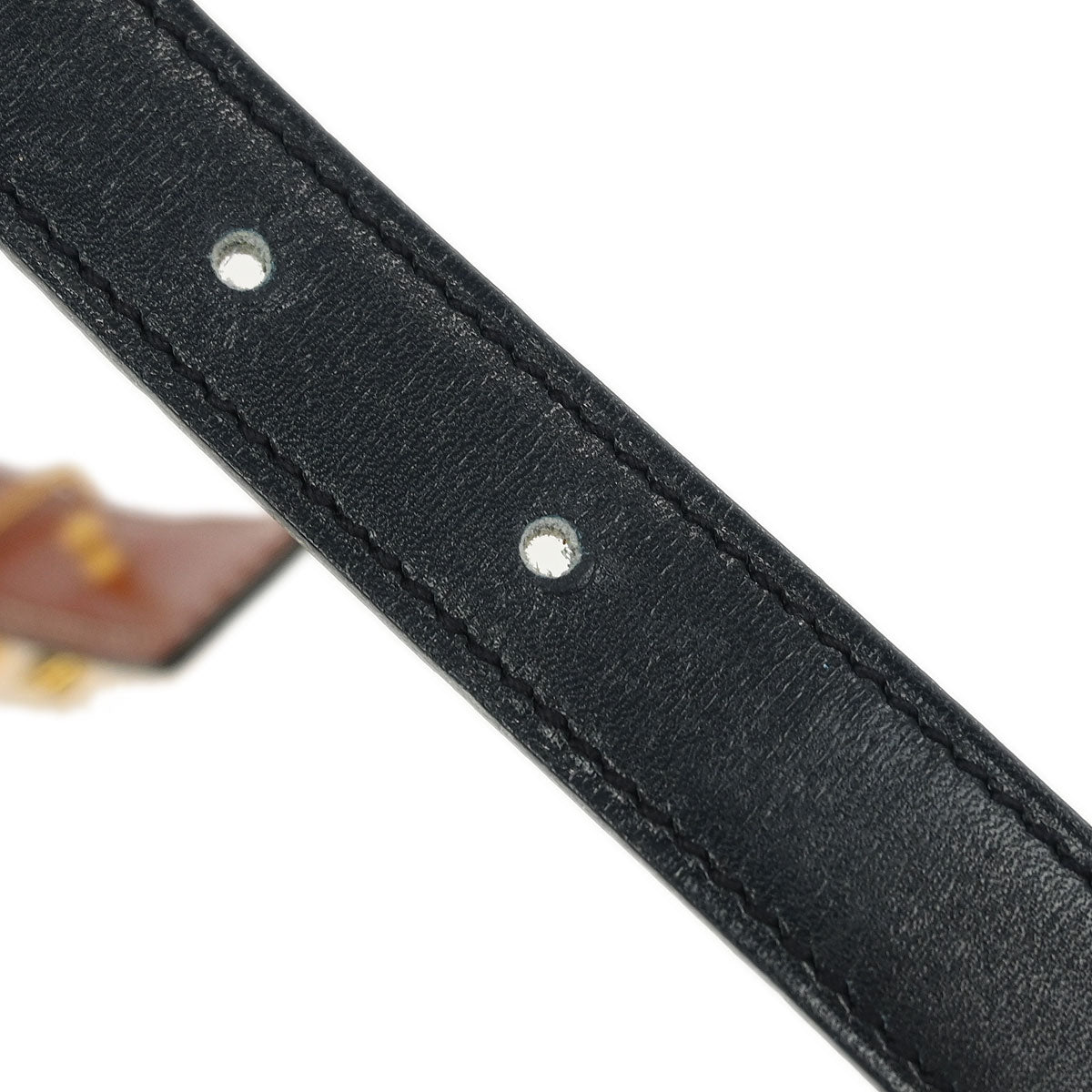 Hermes 1997 Black Box Calf Constance Reversible Belt #80 Small Good