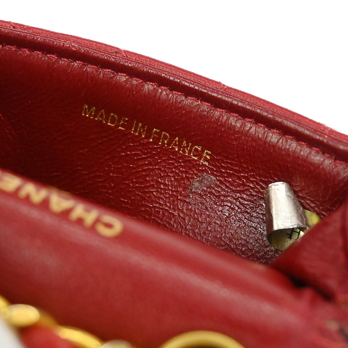 Chanel Red Lambskin Classic Flap Micro Bum Belt Bag