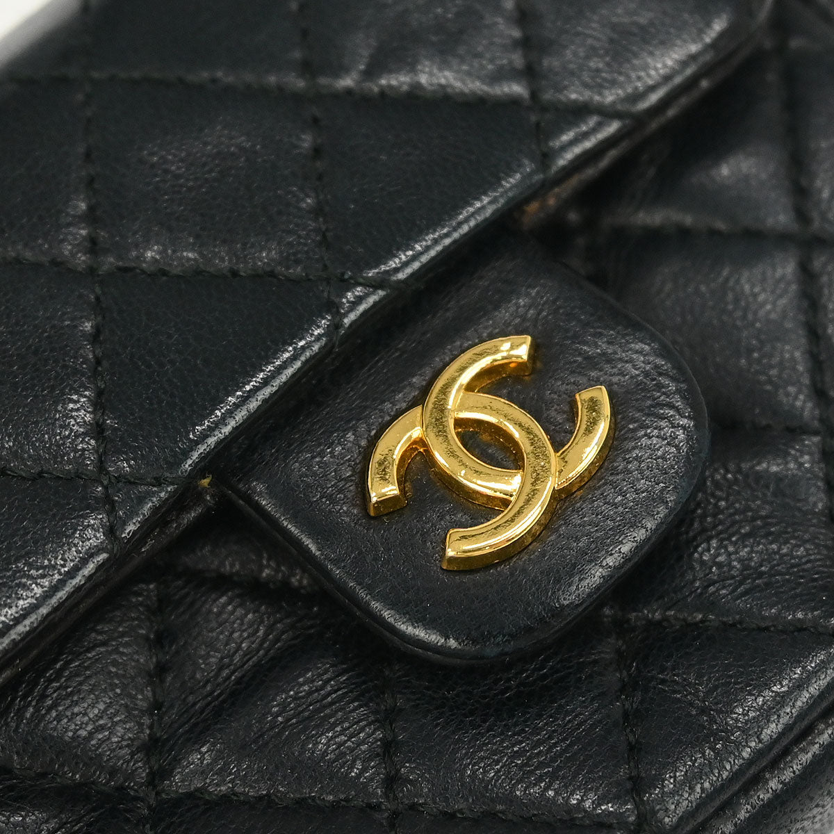 Chanel Black Lambskin Classic Flap Micro Bum Belt Bag