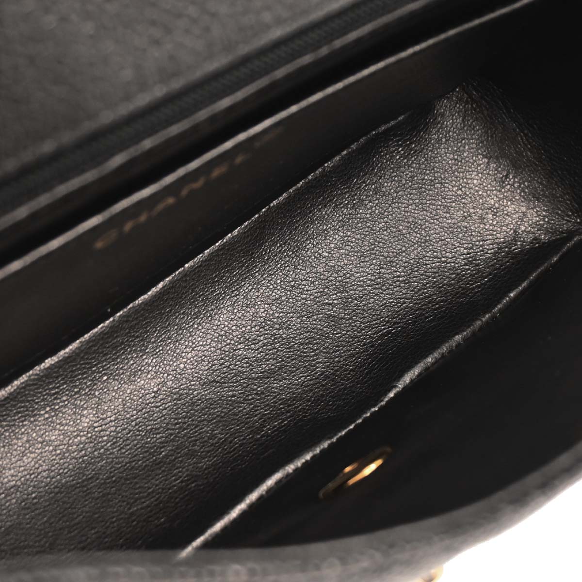 Chanel 1991-1994 Black Caviar Small Diana Shoulder Bag