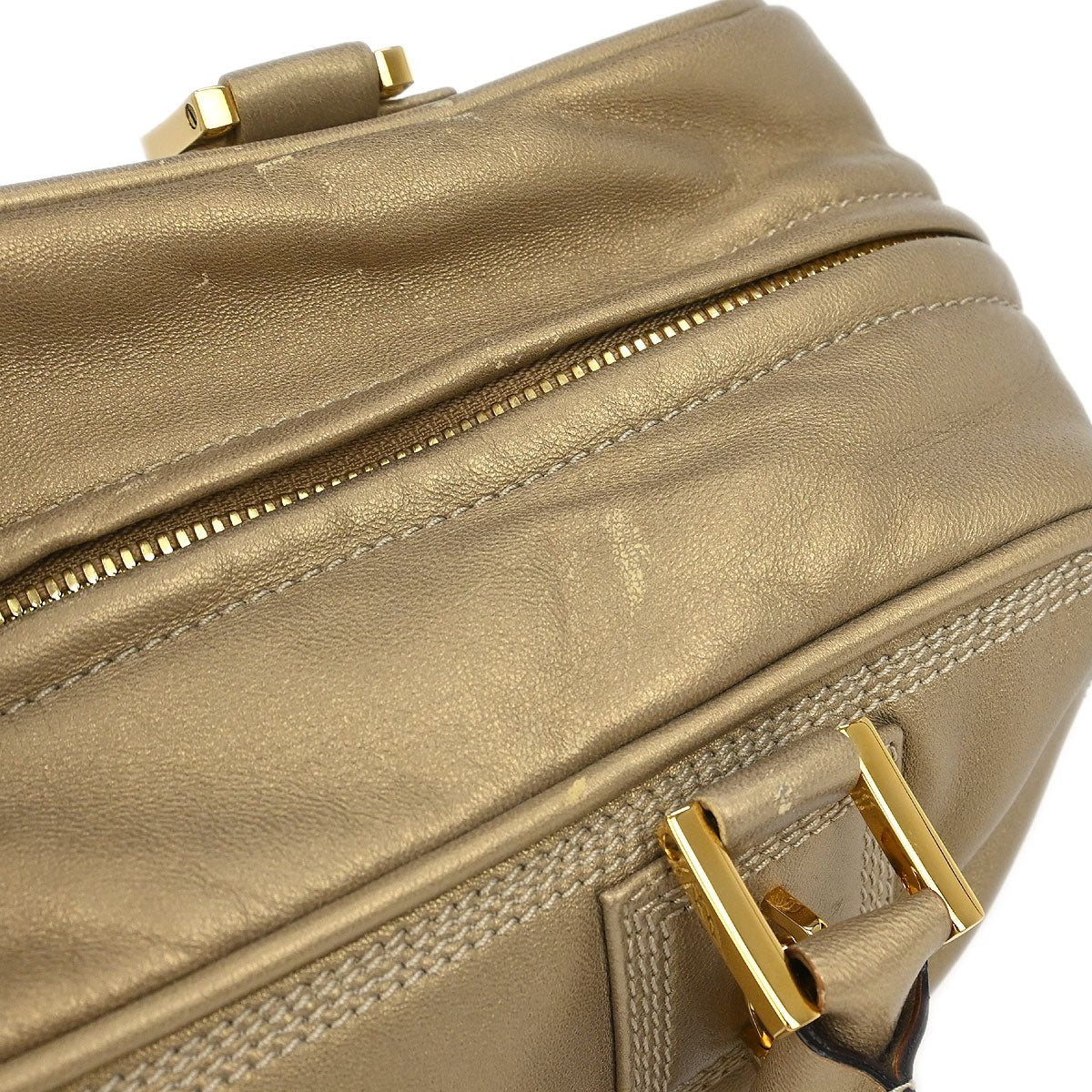 Loewe Gold Lambskin Amazona 28 Handbag