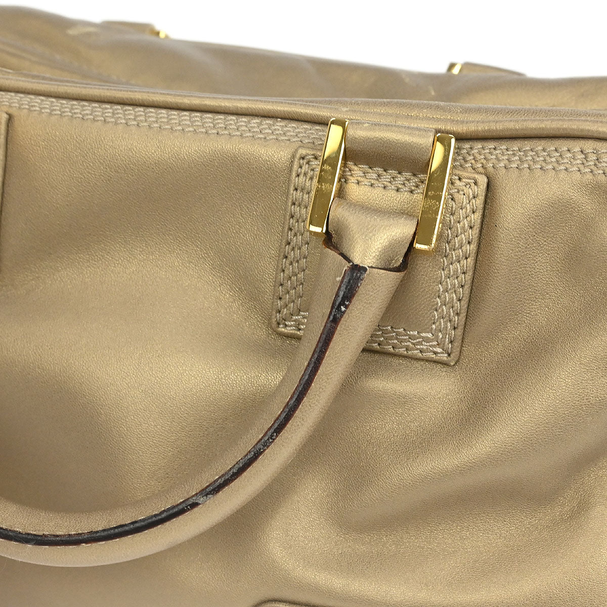 Loewe Gold Lambskin Amazona 28 Handbag