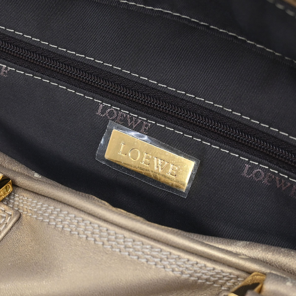 Loewe Gold Lambskin Amazona 28 Handbag