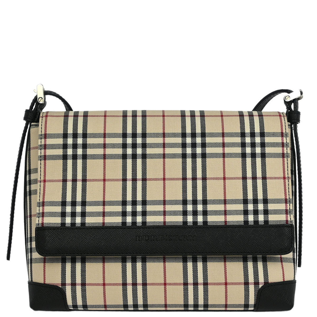 Burberry Beige Black Burberry Check Shoulder Bag