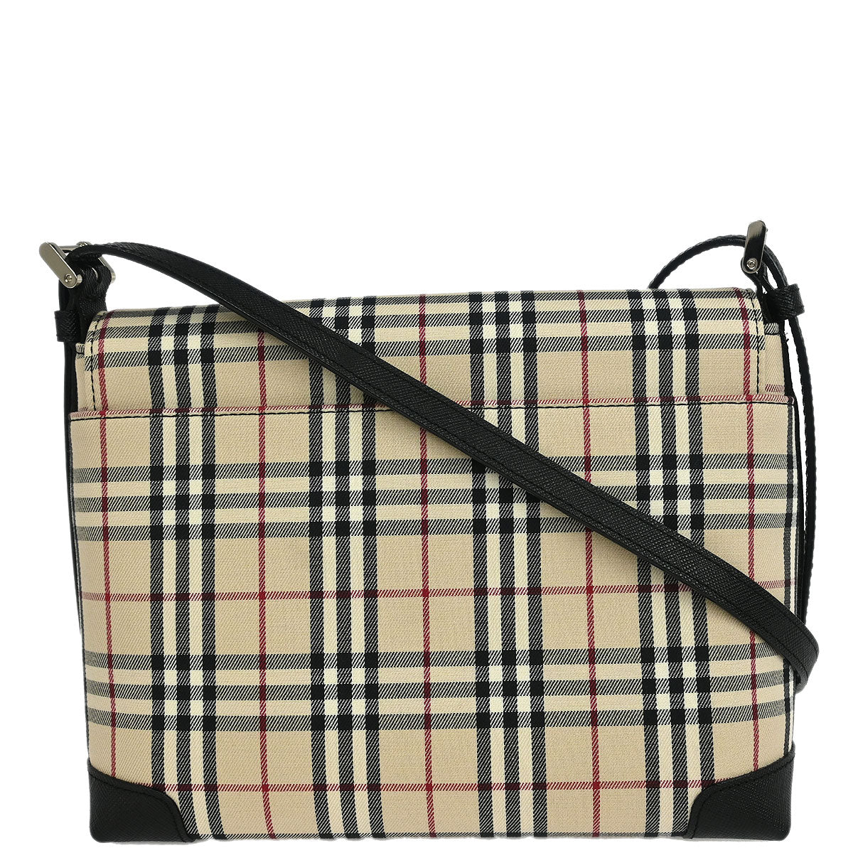 Burberry Beige Black Burberry Check Shoulder Bag