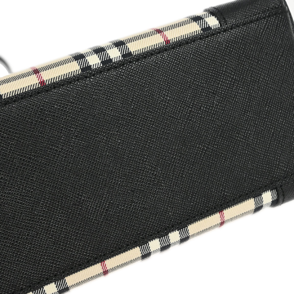 Burberry Beige Black Burberry Check Shoulder Bag