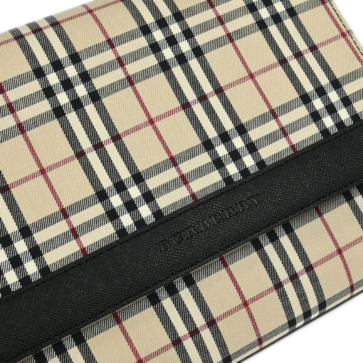Burberry Beige Black Burberry Check Shoulder Bag