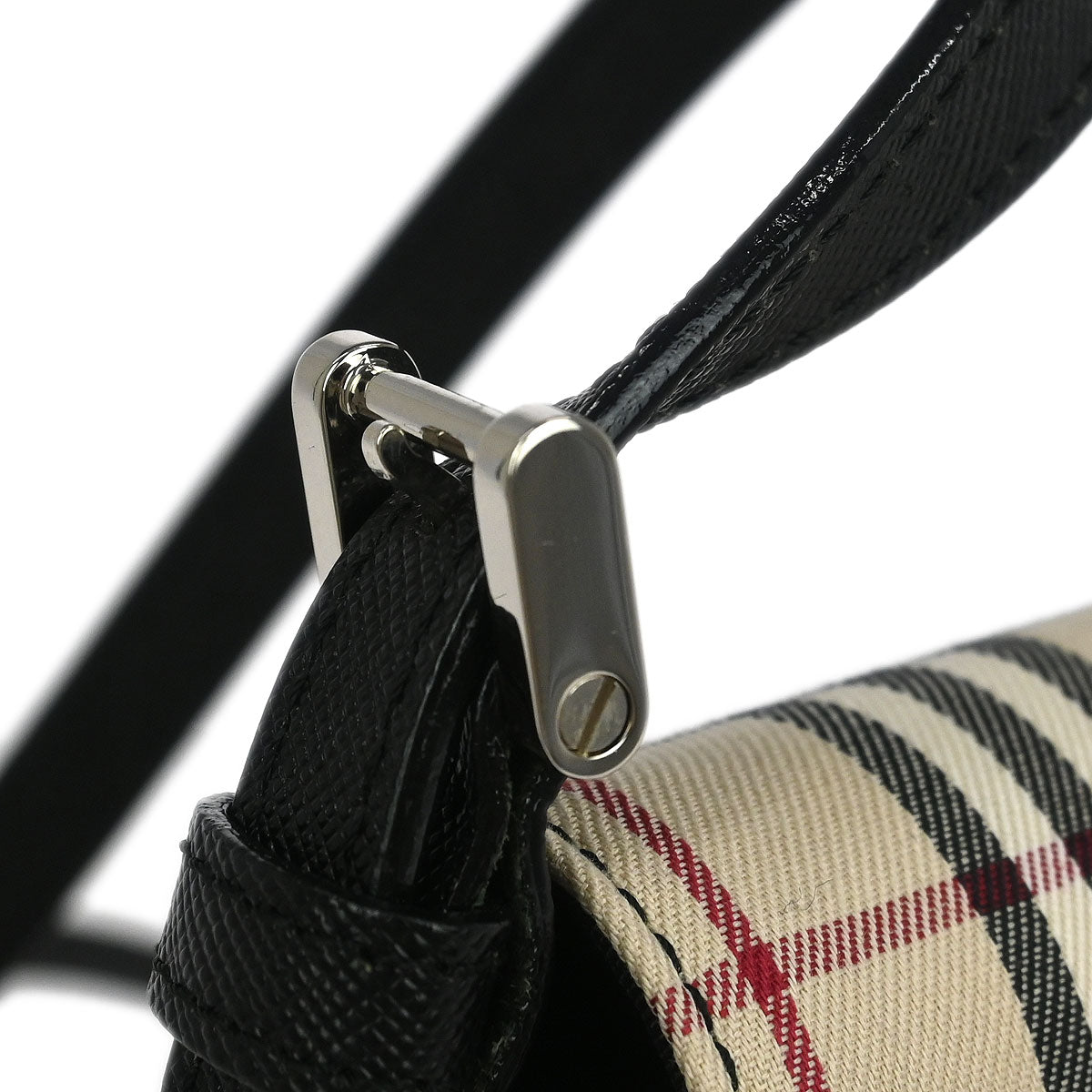 Burberry Beige Black Burberry Check Shoulder Bag
