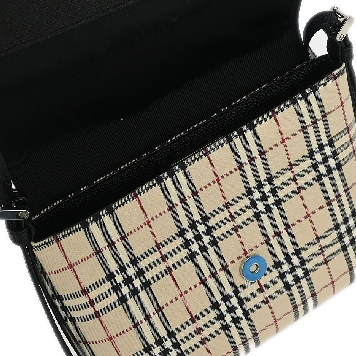 Burberry Beige Black Burberry Check Shoulder Bag