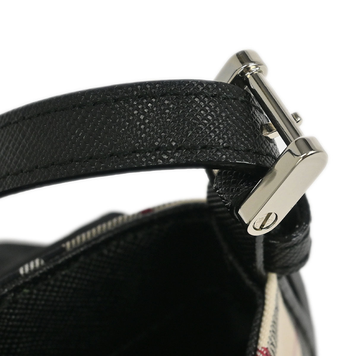 Burberry Beige Black Burberry Check Shoulder Bag