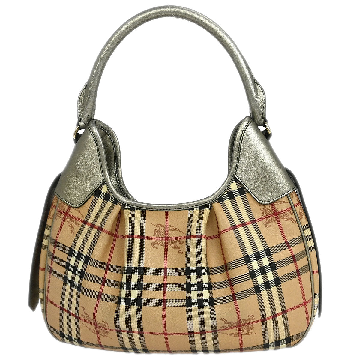 Burberry Beige Gold House Check Handbag