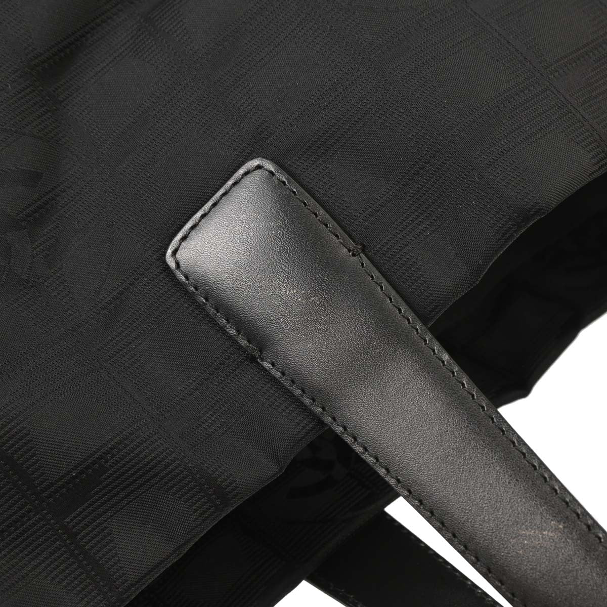 Chanel 2004-2005 Black Jacquard Nylon Travel Line Tote Handbag