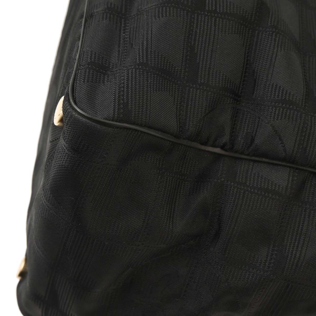 Chanel 2004-2005 Black Jacquard Nylon Travel Line Tote Handbag