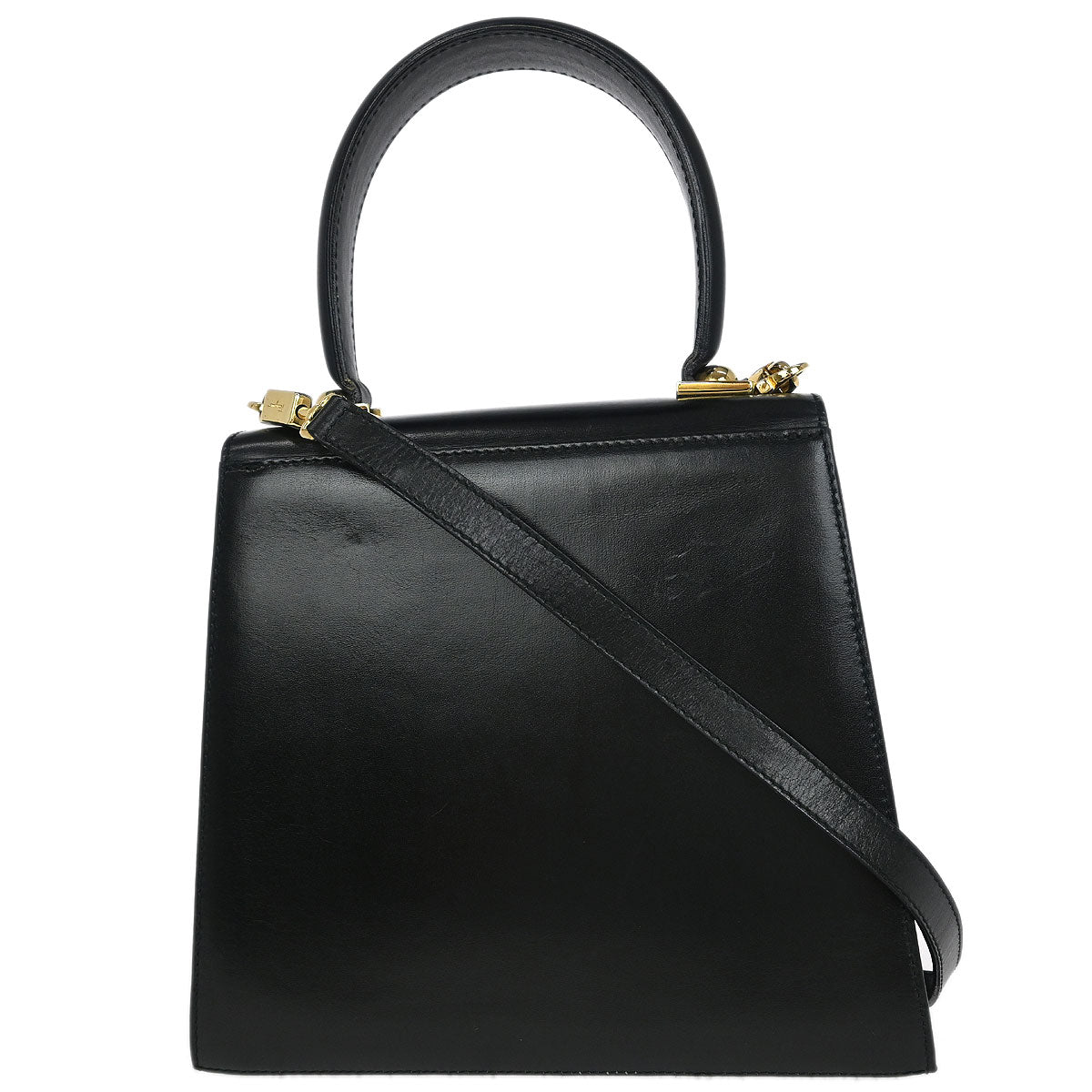 Salvatore Ferragamo Black Gancini 2way Shoulder Handbag