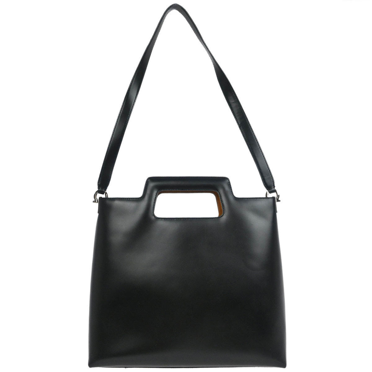 Salvatore Ferragamo Black Gancini 2way Shoulder Handbag