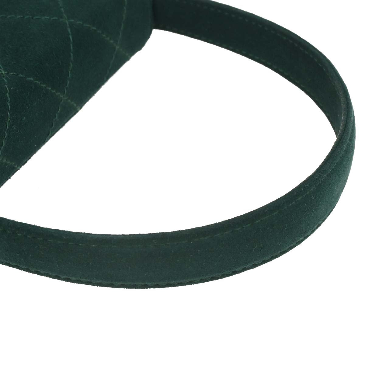 Chanel 1997-1999 Dark Green Suede Handbag