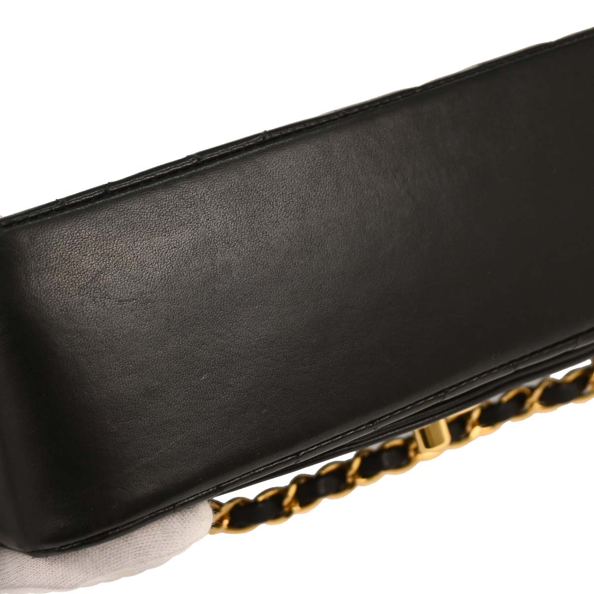 Chanel 1994-1996 Black Lambskin Small Diana Shoulder Bag