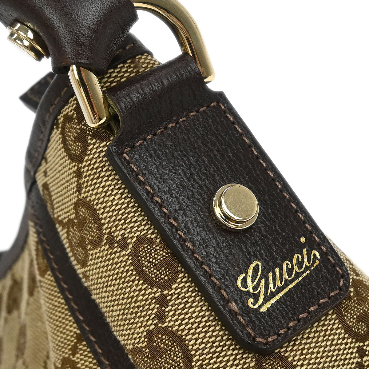 Gucci Brown GG Abbey D Ring Handbag