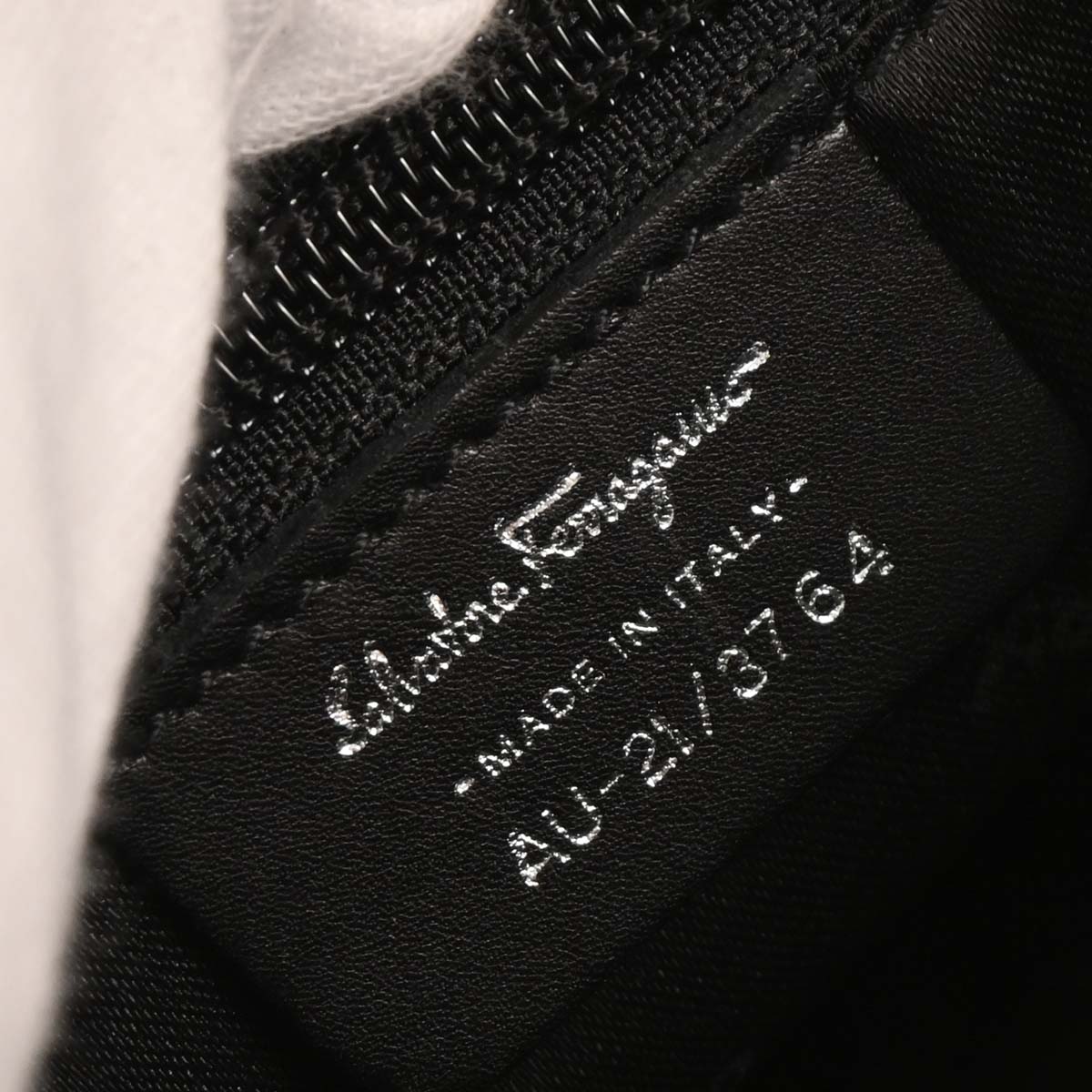 Salvatore Ferragamo Black Suede Vara Handbag