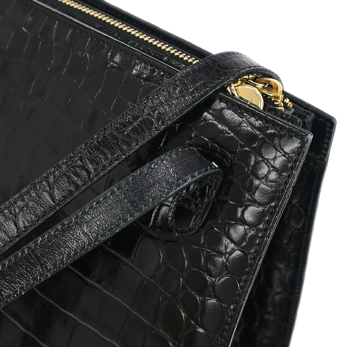 Salvatore Ferragamo Black Gancini Shoulder Bag