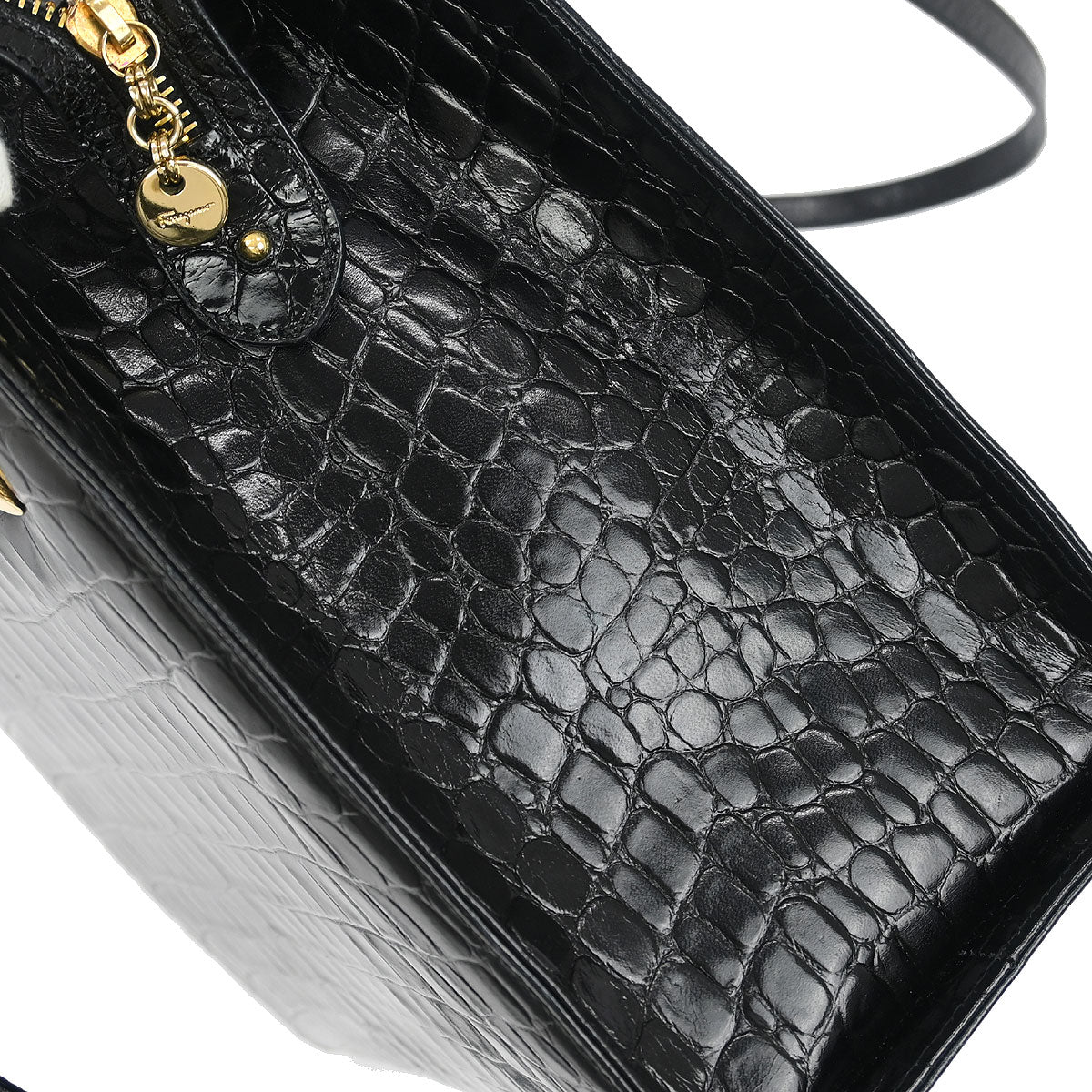 Salvatore Ferragamo Black Gancini Shoulder Bag
