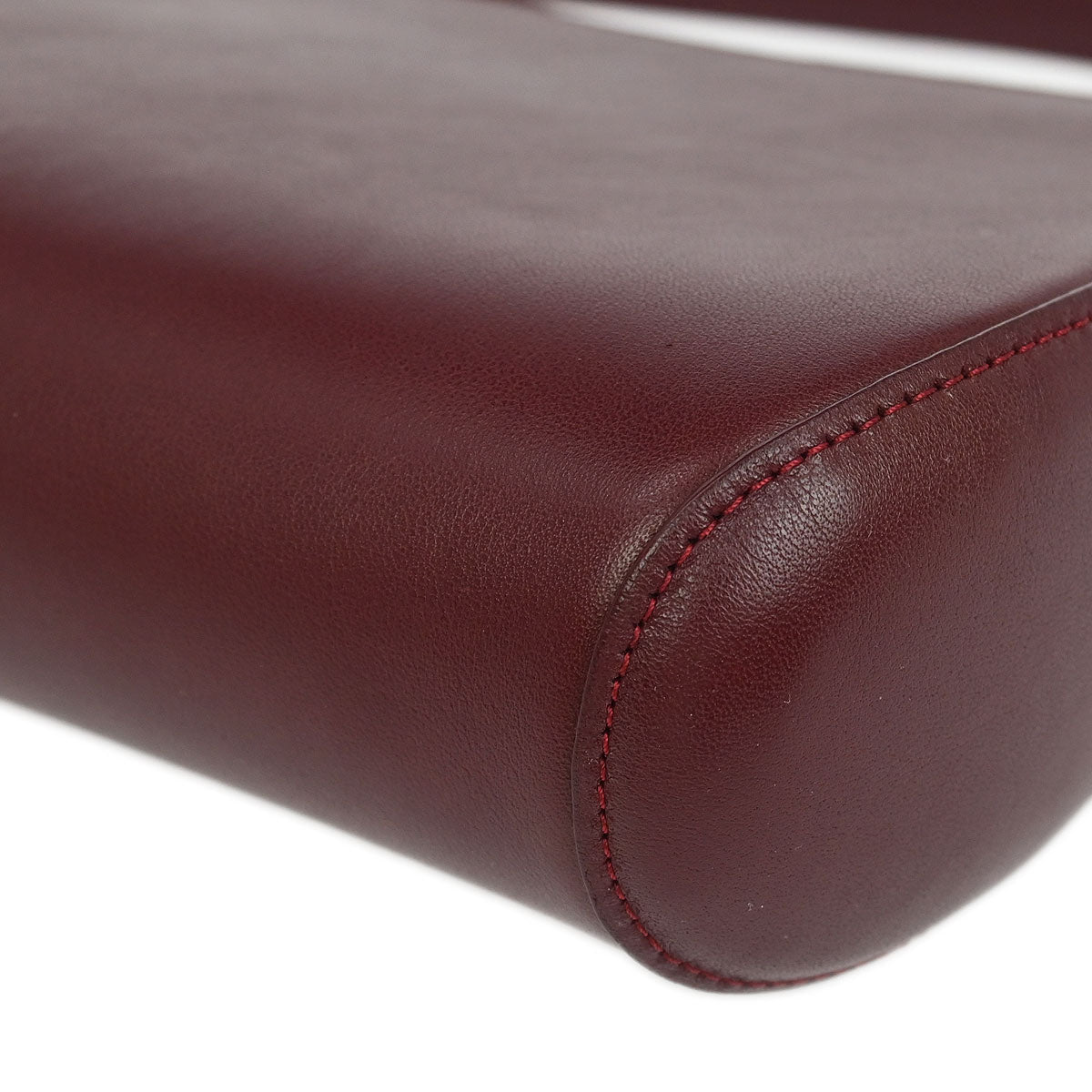Cartier Bordeaux Leather Handbag