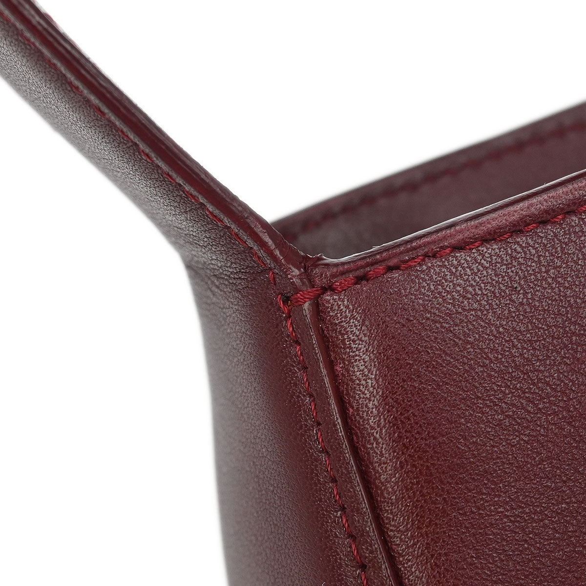 Cartier Bordeaux Leather Handbag