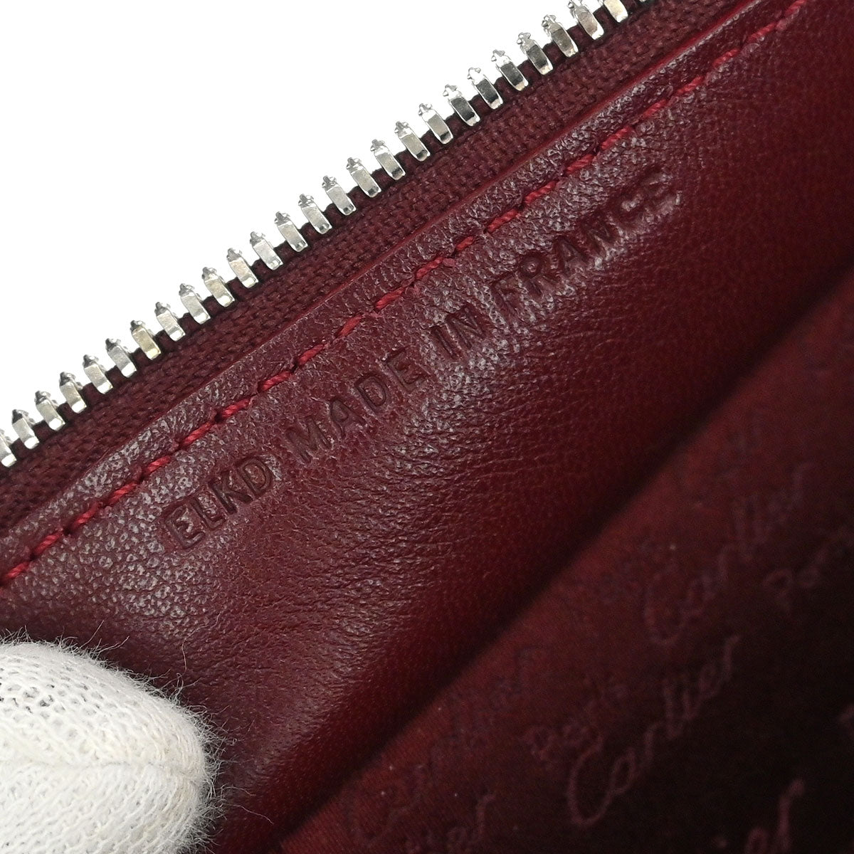 Cartier Bordeaux Leather Handbag
