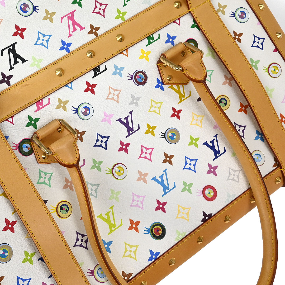 Louis Vuitton White Eye Love Monogram Sac Gigantic Handbag M92057