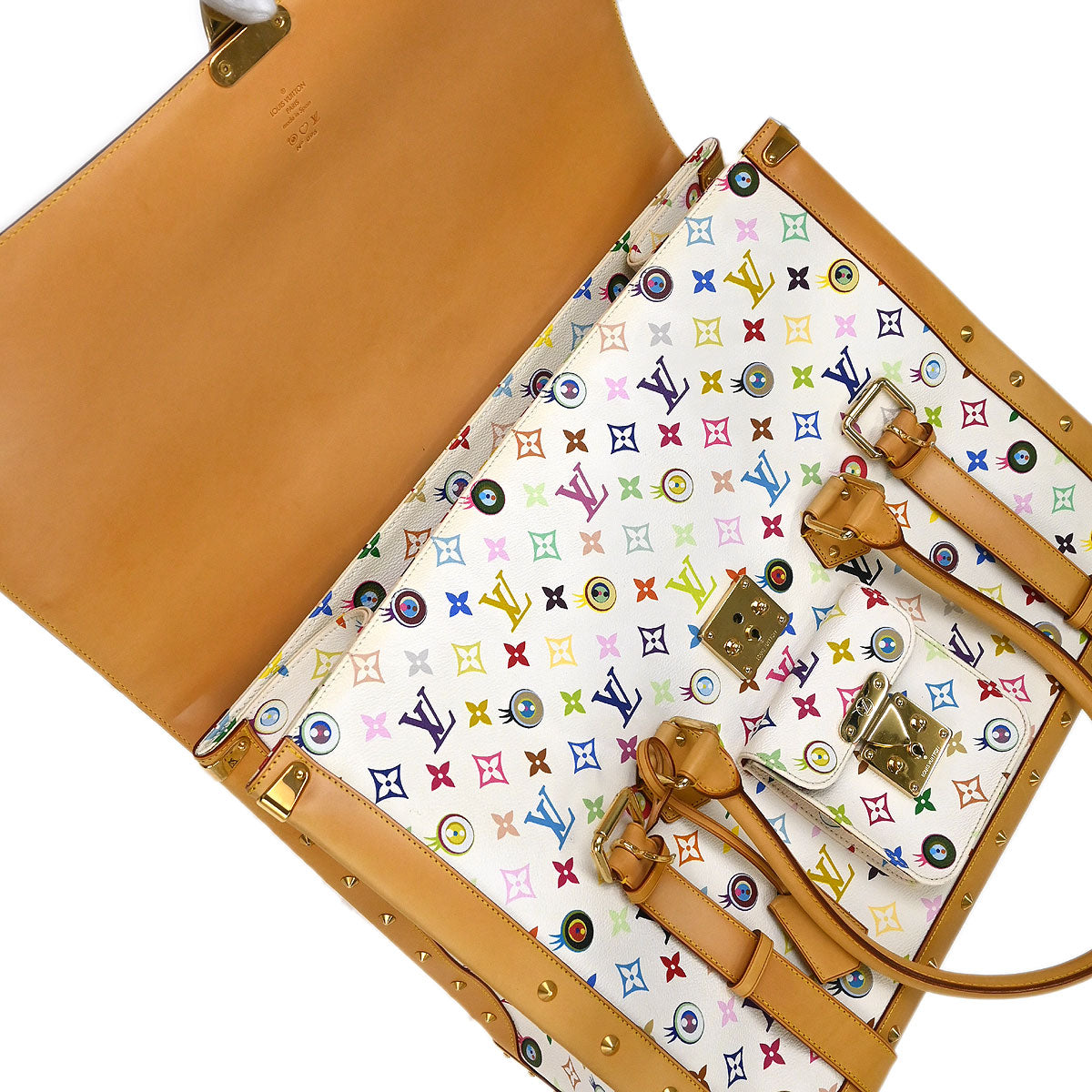 Louis Vuitton White Eye Love Monogram Sac Gigantic Handbag M92057