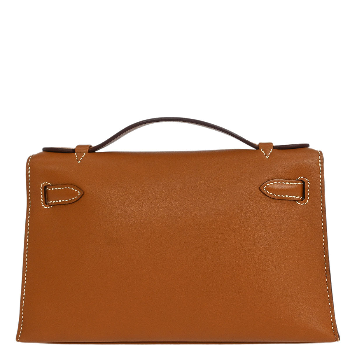 Hermes Gold Veau Swift Kelly Pochette Handbag