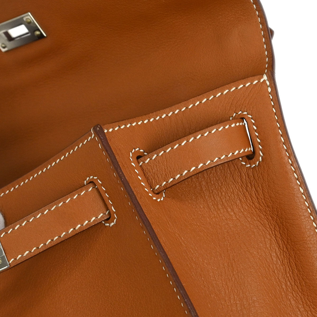 Hermes Gold Veau Swift Kelly Pochette Handbag