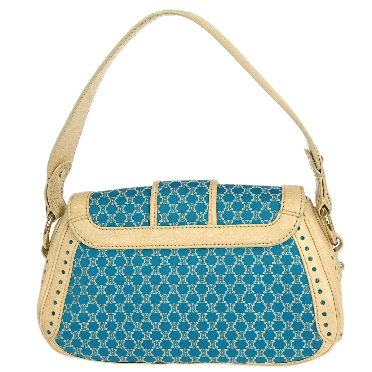 Celine Blue Canvas Macadam Handbag