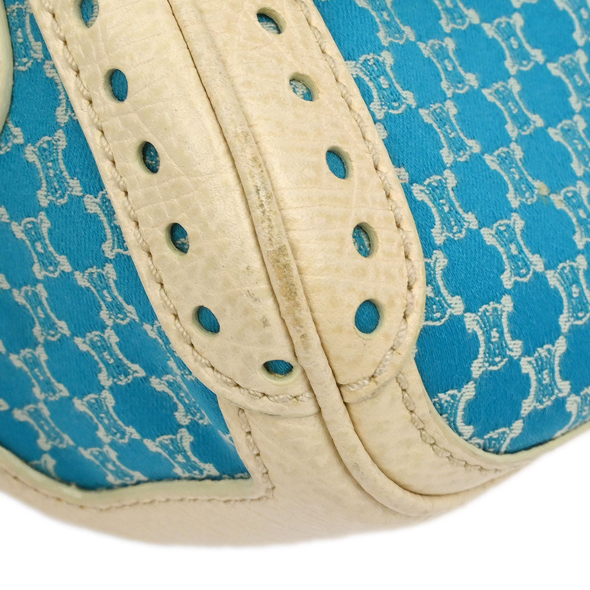 Celine Blue Canvas Macadam Handbag