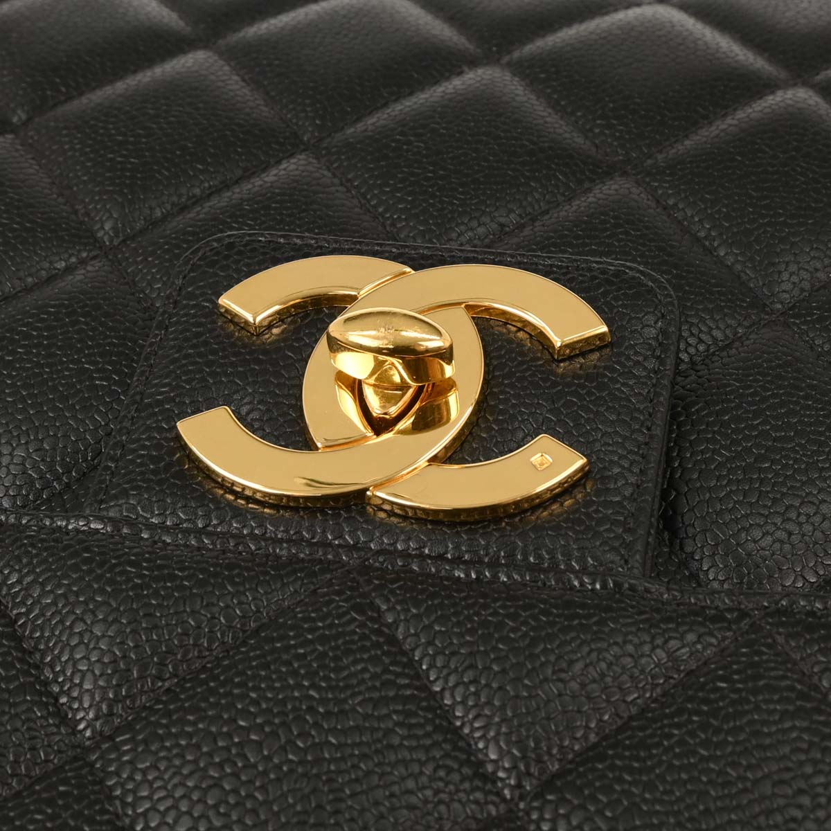 Chanel Black Caviar Briefcase Business Handbag
