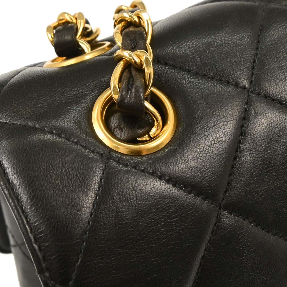 Chanel 1996-1997 Black Lambskin Double Sided Flap Shoulder Bag