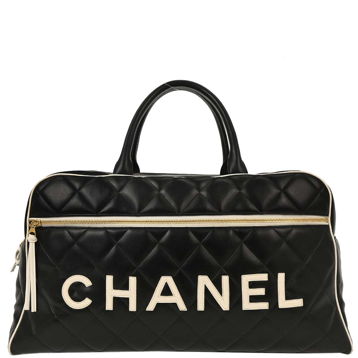 Chanel 1994-1996 Black Calfskin Bowling Bag