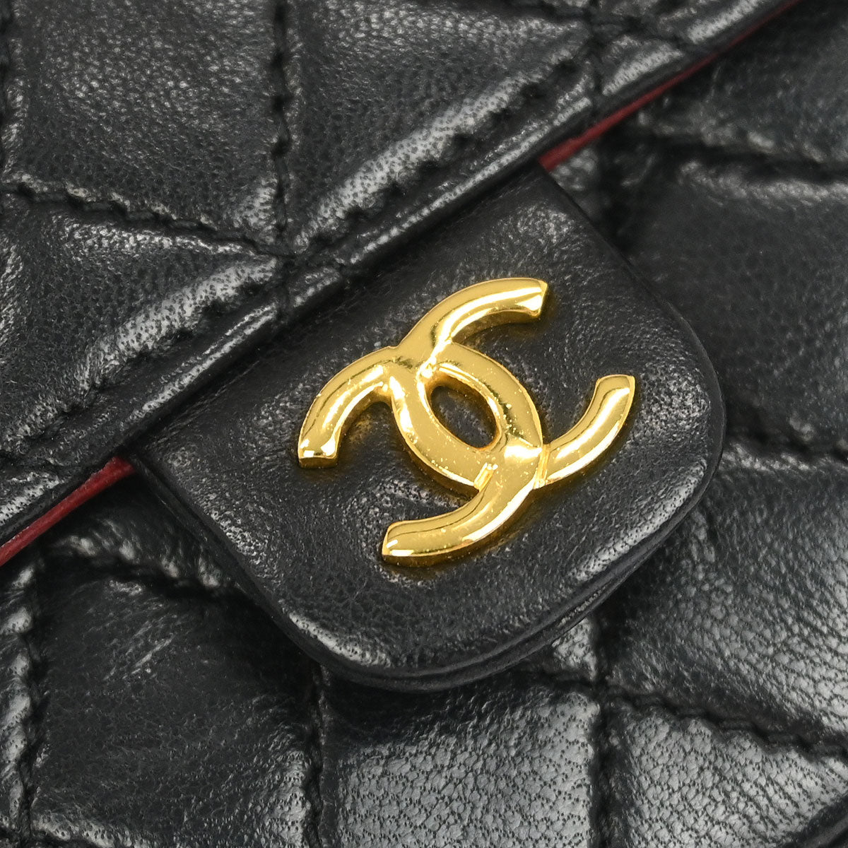 Chanel Black Lambskin Classic Flap Micro Bum Belt Bag