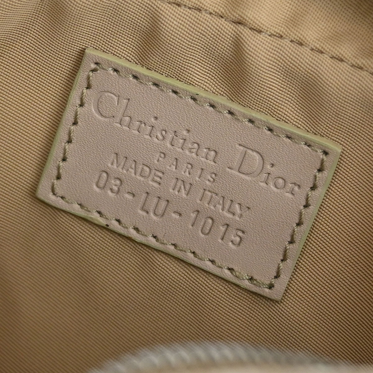 Christian Dior 2005 Off-white PVC Trotter Pouch Handbag