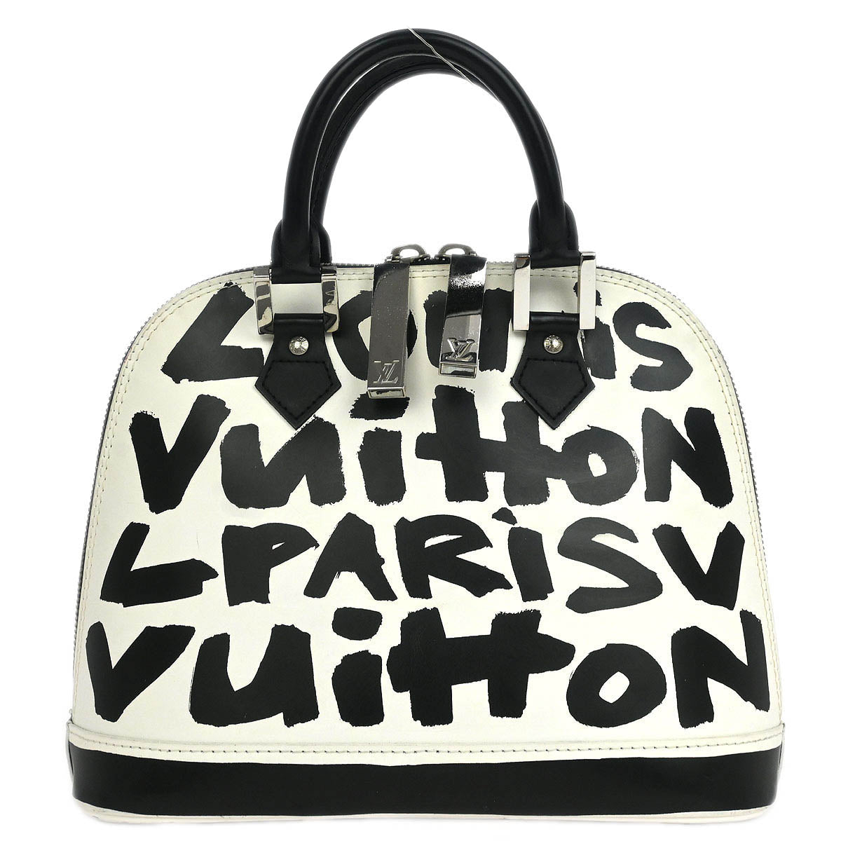 Louis Vuitton 2001 Black Graffiti Alma MM Handbag M92179