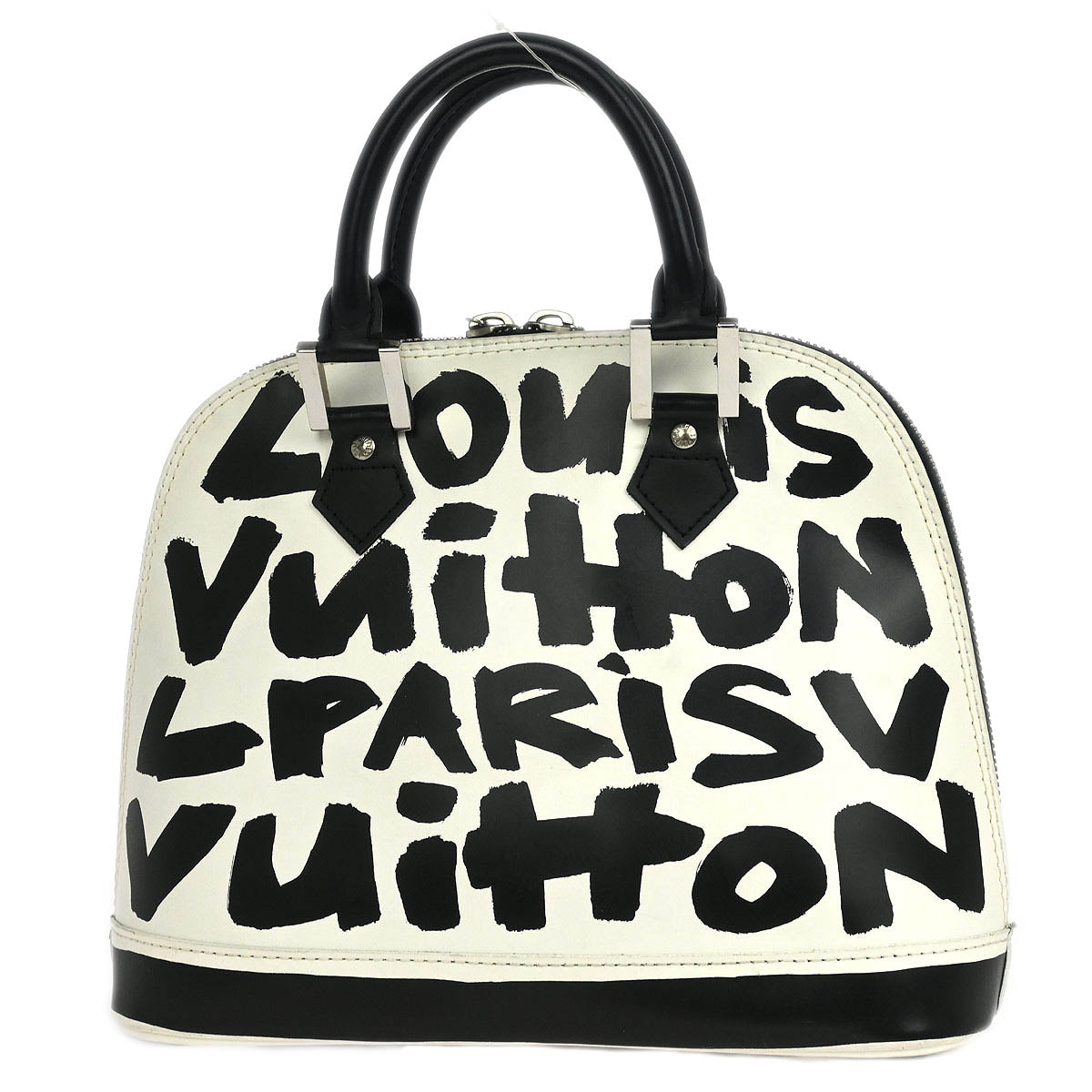 Louis Vuitton 2001 Black Graffiti Alma MM Handbag M92179