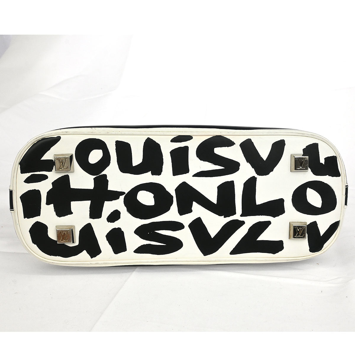 Louis Vuitton 2001 Black Graffiti Alma MM Handbag M92179