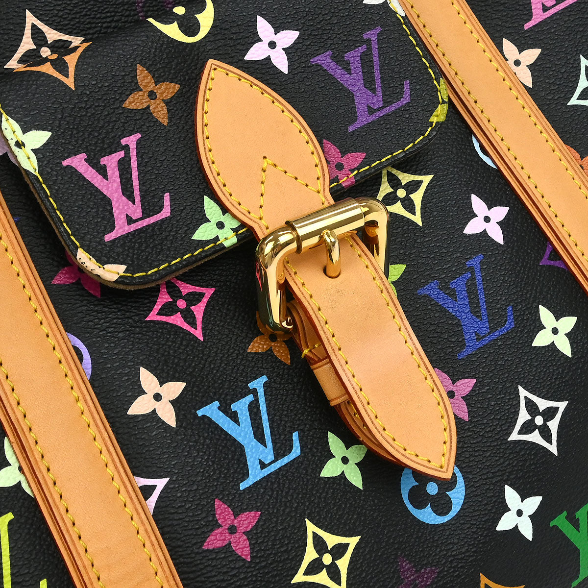 Louis Vuitton 2006 Black Monogram Multicolor Aurelia GM Tote Bag M40101